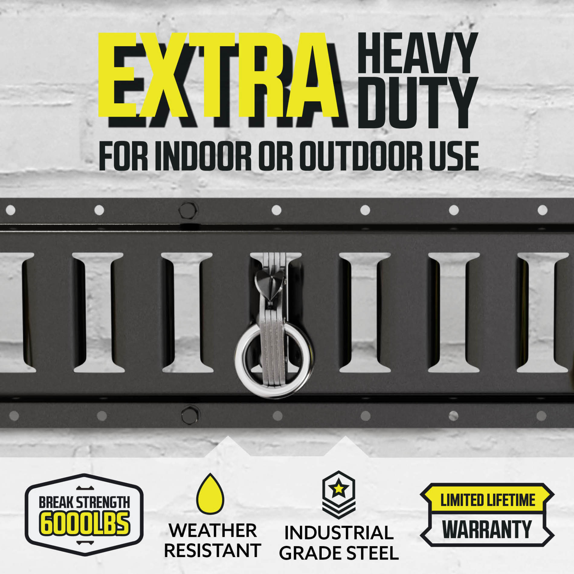 2" E-Track O-Ring Tie-Down, Heavy Duty - 2,000 lbs.