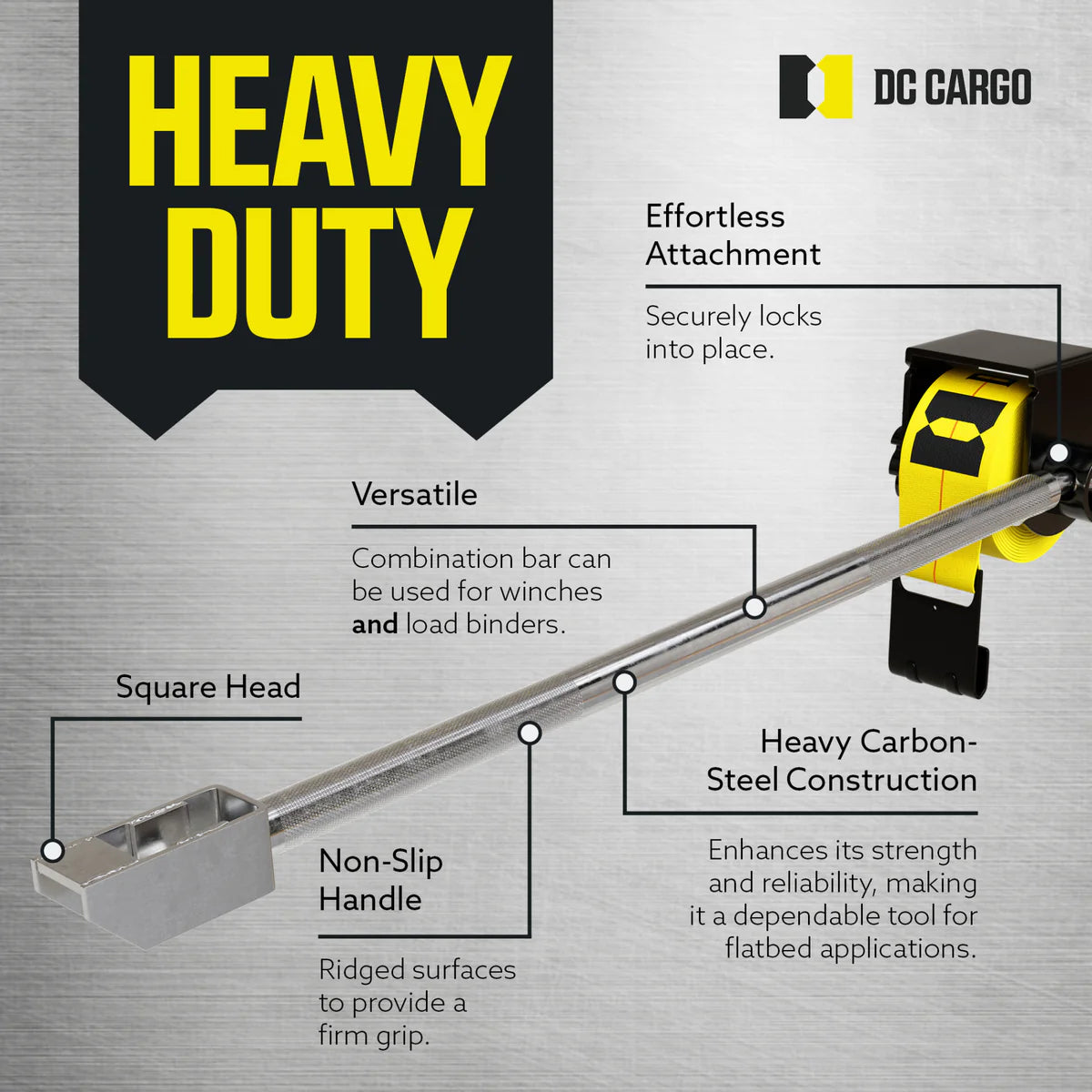 Combination Winch Bar - Square Head