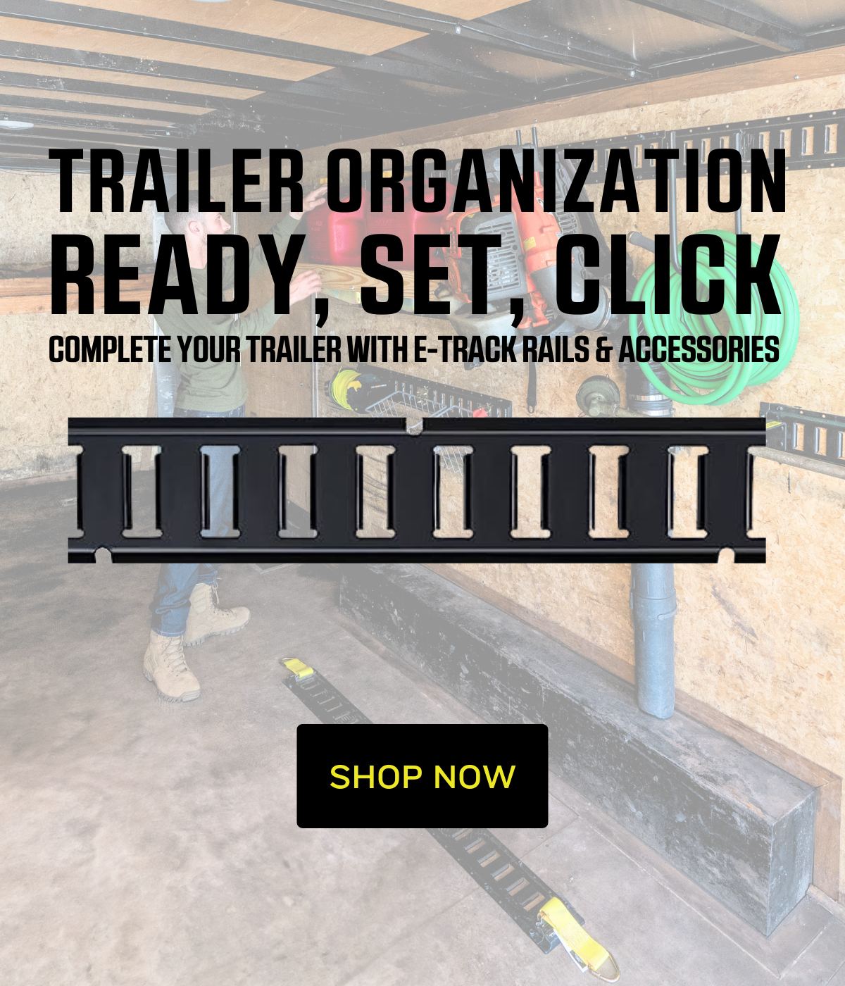 DC Cargo E-Track Small & Simple Secure Tool Holders Pack Of 2 Easy Access Trailer Warehouse Stabilizing Organizers