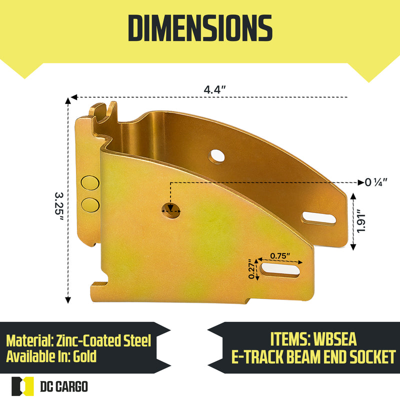 E track Wood Beam Socket